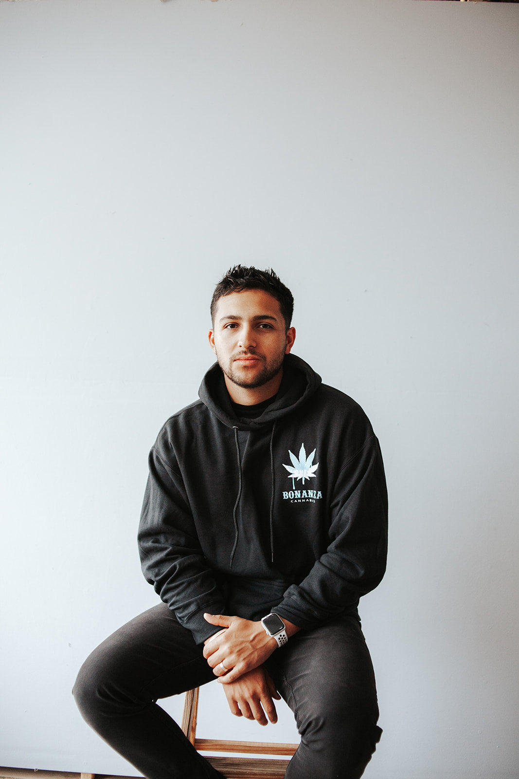 Black Hoodie - Blue Drip