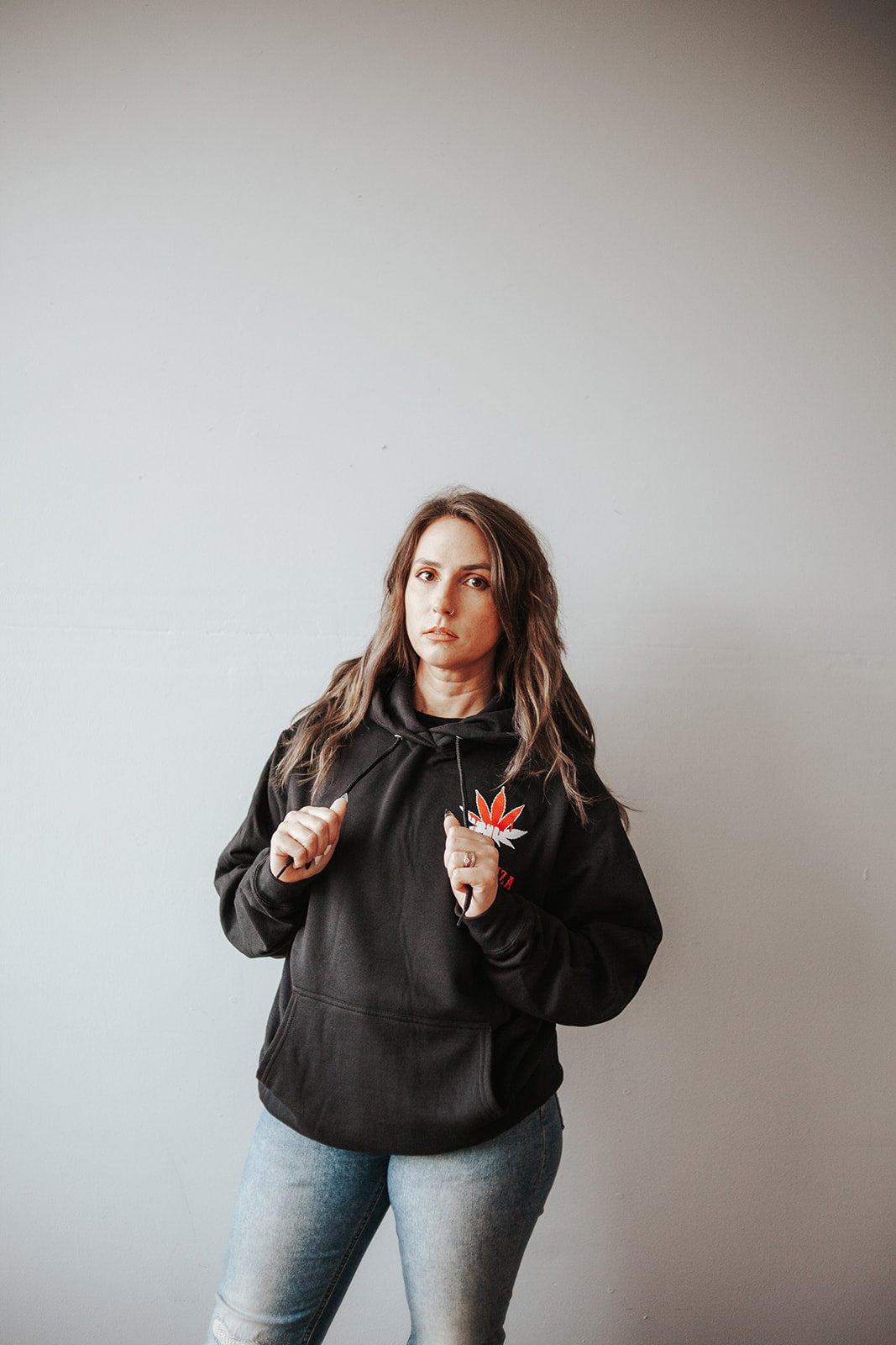 Black Hoodie - Red Drip