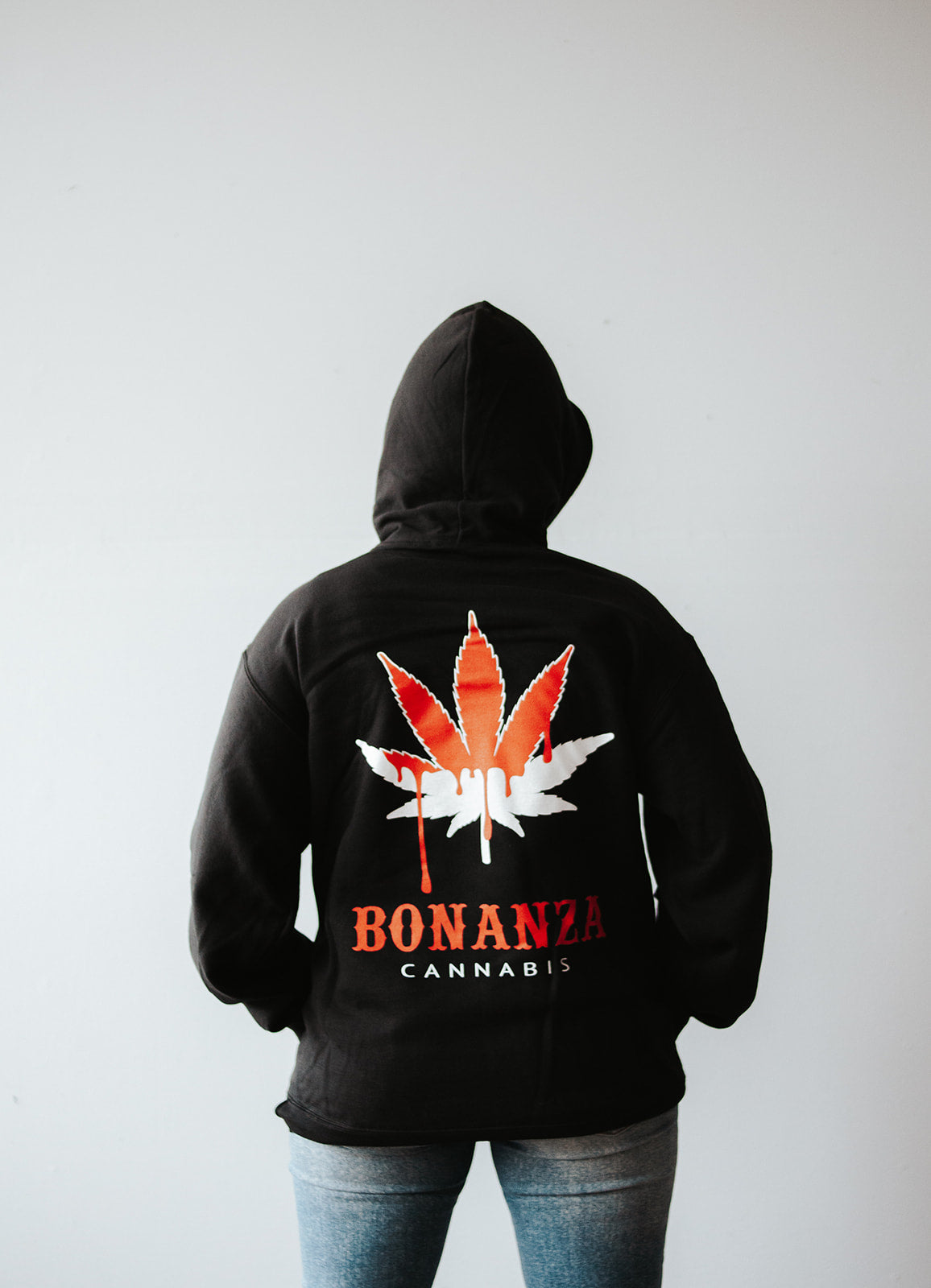 Black Hoodie - Red Drip