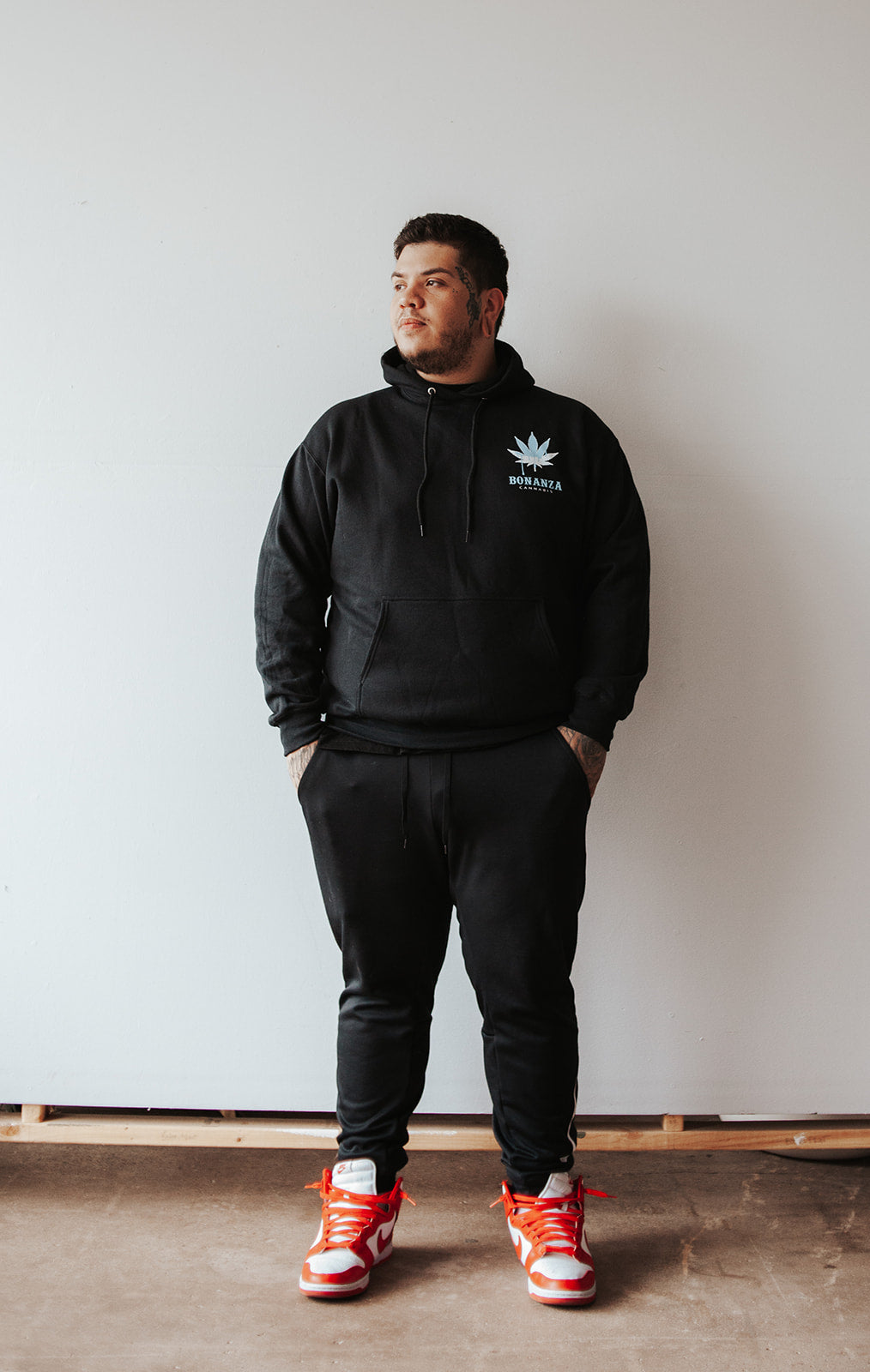 Black Hoodie - Blue Drip
