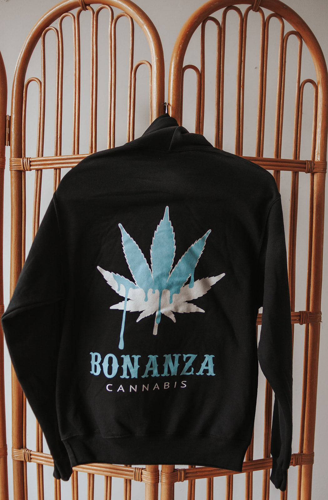 Black Hoodie - Blue Drip