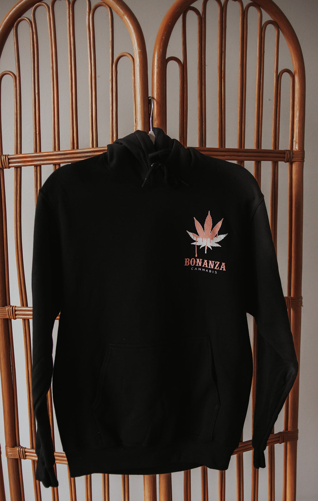 Black Hoodie - Pink Drip