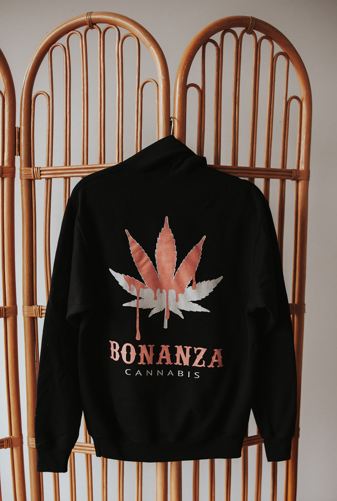 Black Hoodie - Pink Drip