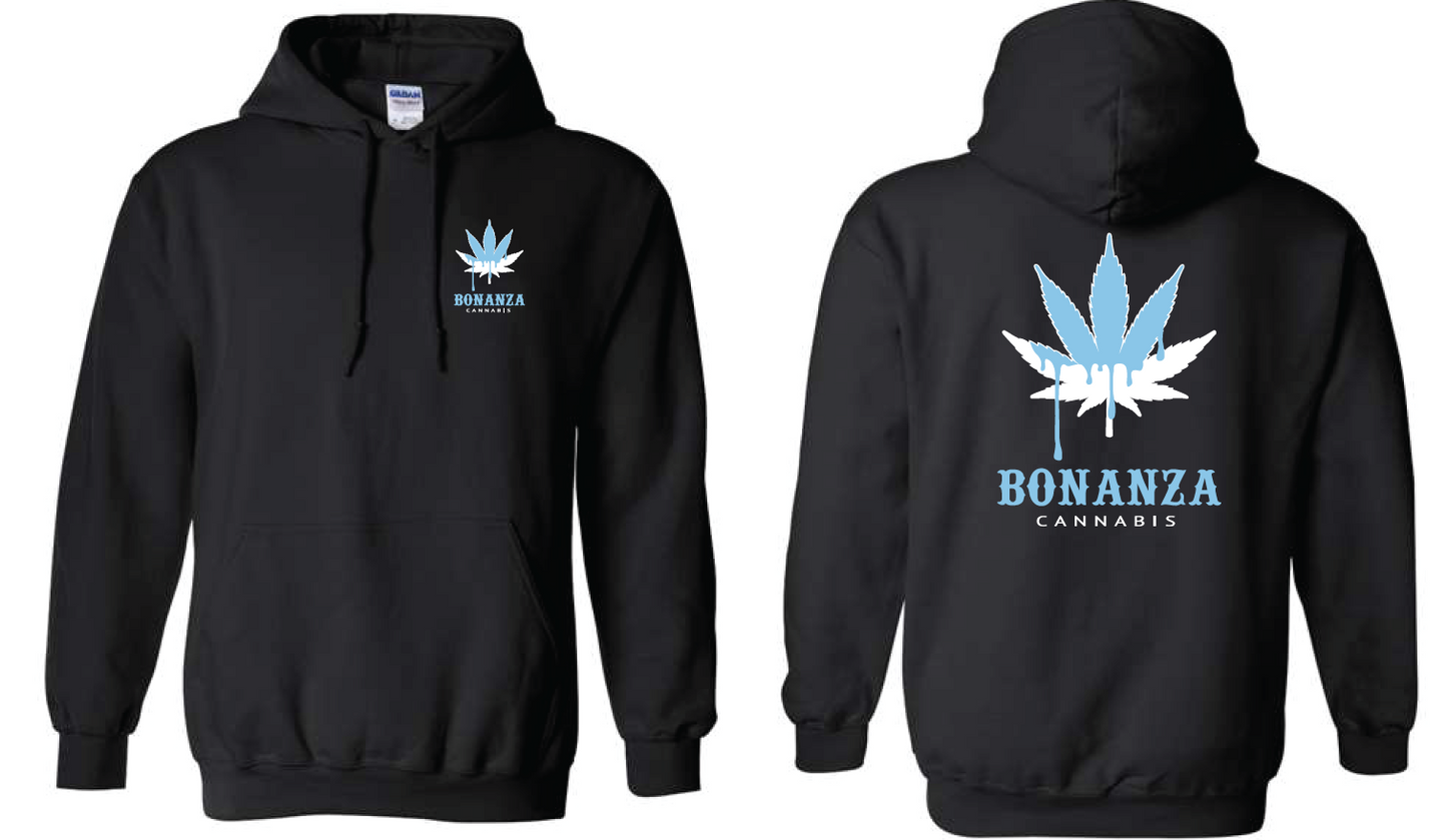 Black Hoodie - Blue Drip