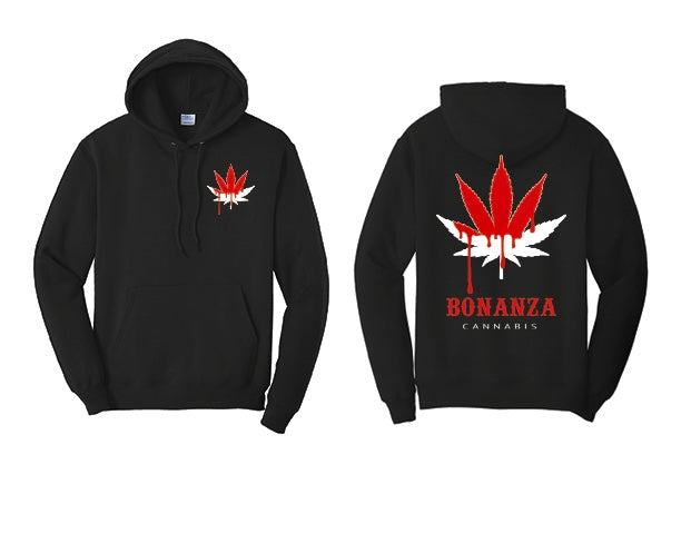 Black Hoodie - Red Drip